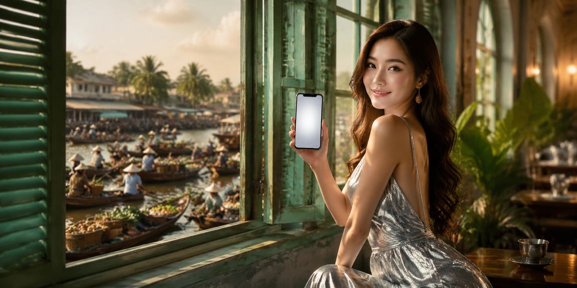 Người dùng tại Cần Thơ truy cập 7440 trên điện thoại bên ly cà phê