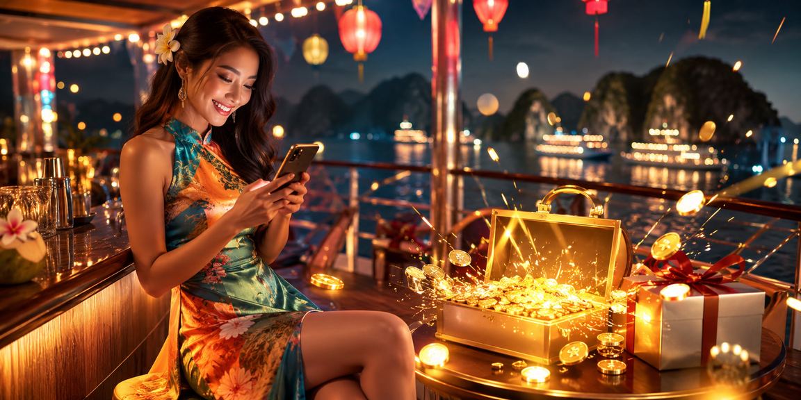 Du khách tại Hạ Long dùng điện thoại xem kèo thể thao và thông tin cá cược trực tuyến